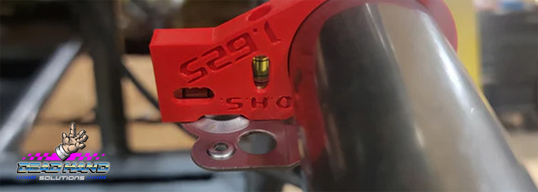 Image shows DeadHand Solutions jig on round tubing