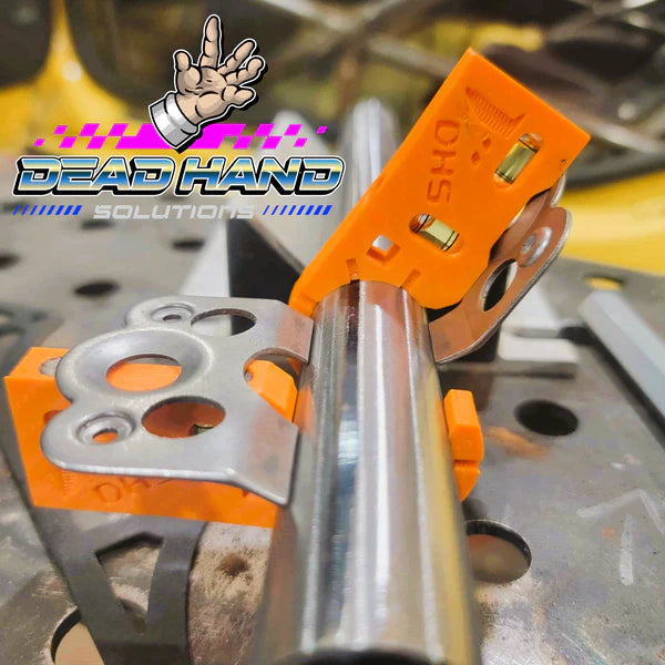 Dead Hand Solutions Chassis Speed Jigs arranged by size showing the range of tube diameters covered by the small tube and roll cage kit bundles