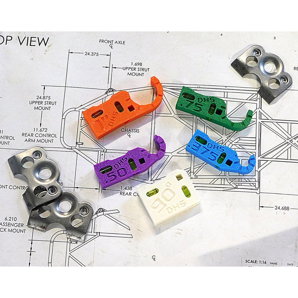 Small Tube Builder Kit — 5-piece Dead Hand Solutions Chassis Speed Jig bundle for Dzus tab placement on small-diameter sprint car and lightweight cage tubing