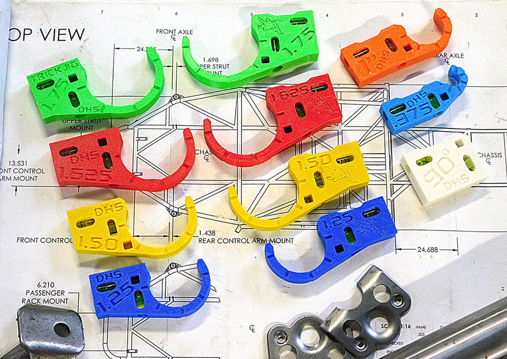 Roll Cage Pro Kit — 11-piece Chassis Speed Jig bundle for Dzus and Trick tab placement across expanded roll cage tube sizes