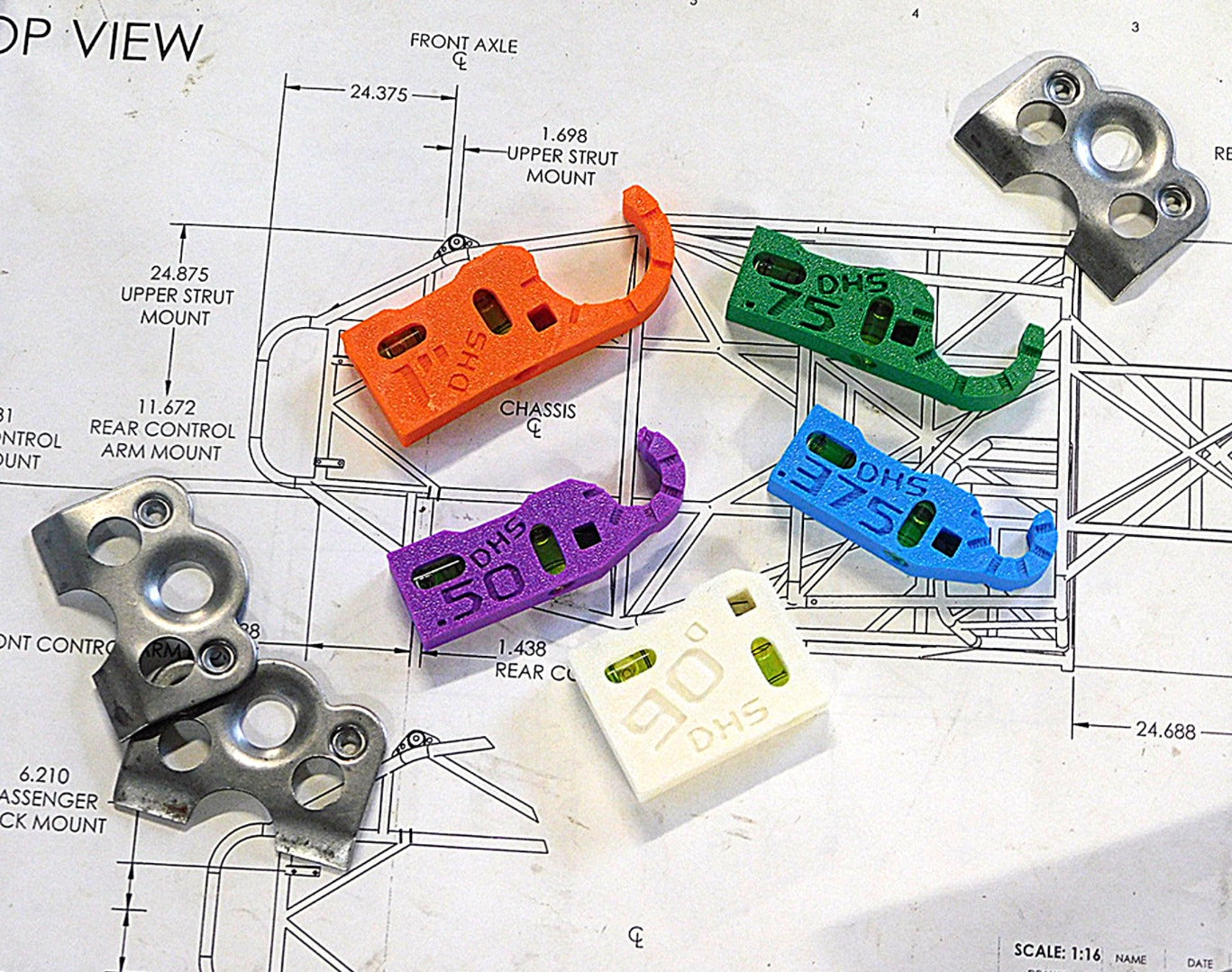 Small Tube Builder Kit — 5-piece Chassis Speed Jig bundle for precise Dzus tab placement on small diameter tubing