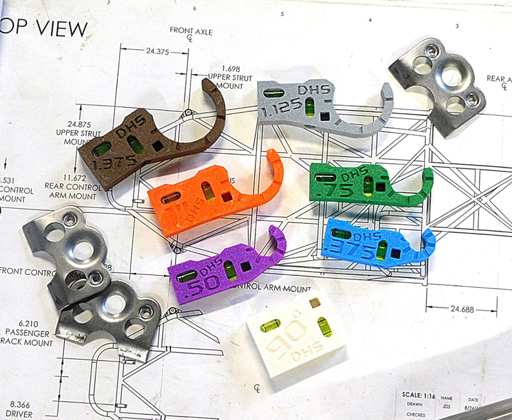Small Tube Pro Kit — 9-piece Chassis Speed Jig bundle for Dzus tab placement on small diameter and specialty tubing